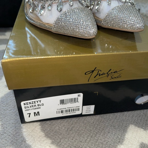 Thalia Sodi Silver Rhinestone Heels - Picture 3 of 4